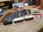Vtg HO Train Lot Marklin Locomotive w/Cars Life Like Gen Store Buildings Tracks
