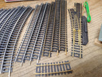 Vtg HO Train Lot Marklin Locomotive w/Cars Life Like Gen Store Buildings Tracks