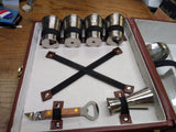 Portable Mixology Bartender Kit and Cocktail Shaker Set w/Leather Carry Case