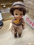 Vtg 1965 Effanbee Brownie Girl Scout 8.5" Doll Uniform Hat Opening Eye's Nice!