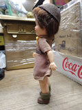 Vtg 1965 Effanbee Brownie Girl Scout 8.5" Doll Uniform Hat Opening Eye's Nice!