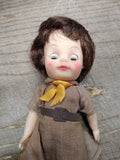 Vtg 1965 Effanbee Brownie Girl Scout 8.5" Doll Uniform Hat Opening Eye's Nice!