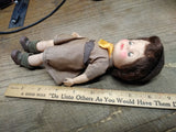 Vtg 1965 Effanbee Brownie Girl Scout 8.5" Doll Uniform Hat Opening Eye's Nice!