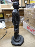 Vtg Handcrafted Coal Miner Sculpture Statue Made From Pennsylvania Hard Coal 11"