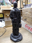 Vtg Handcrafted Coal Miner Sculpture Statue Made From Pennsylvania Hard Coal 11"