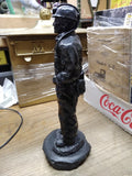 Vtg Handcrafted Coal Miner Sculpture Statue Made From Pennsylvania Hard Coal 11"