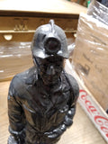 Vtg Handcrafted Coal Miner Sculpture Statue Made From Pennsylvania Hard Coal 11"