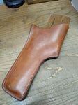 Vtg Brown Leather Large 15 inch Pistol Holster 6 inch Barrel Left Hand