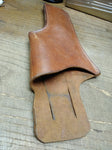 Vtg Brown Leather Large 15 inch Pistol Holster 6 inch Barrel Left Hand