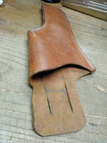 Vtg Brown Leather Large 15 inch Pistol Holster 6 inch Barrel Left Hand