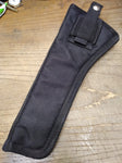 Vtg Large Black Canvas 12 inch Pistol Holster 6 inch Barrel Right Hand