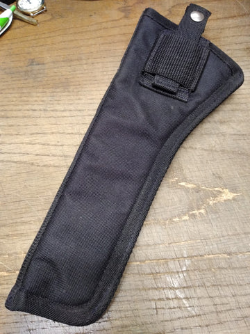 Vtg Large Black Canvas 12 inch Pistol Holster 6 inch Barrel Right Hand