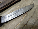 Vtg WW2 Robeson Shuredge USA Combat Fighting Knife Stacked Leather Handle Sheat