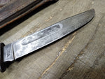 Vtg WW2 Robeson Shuredge USA Combat Fighting Knife Stacked Leather Handle Sheat