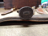 Vtg WW2 Robeson Shuredge USA Combat Fighting Knife Stacked Leather Handle Sheat