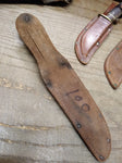 Vtg Edge Mark 473 Solingen Germany Fixed Blade Hunting Knife Stag Handle Sheath