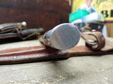 Vtg Western USA Fixed Blade Hunting Bird Trout Knife Jigged Stag Handle wSheath