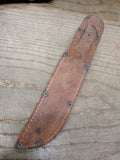 Vtg Schrade Walden H 15 NY USA Hunting Knife Stacked Leather Handle Sheath Nice
