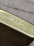 Vtg Zippo Camel Logo Brass Cigarette Lighter 1932 1992 Initial KLW Nice W/Box!