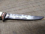 Vtg Edge Mark 489 Solingen Germany Fixed Blade Hunting Knife Antler Stag Handle