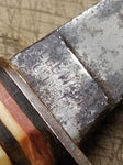 Vtg Edge Mark 489 Solingen Germany Fixed Blade Hunting Knife Antler Stag Handle
