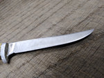 Vtg Orig Queen USA 6" Fixed Blade Bird Trout Knife Winterbone Scales 40's Carbon