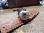 Vtg Forest Friend Fixed Blade Hunting Knife Stacked Leather Handle Sheath Japan!