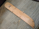 Vtg WW2 Fixed Blade Combat Knife 7" Blade Stacked Leather Handle Leather Sheath