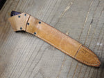 Vtg 1980s Czechoslovakian 9V700 Bayonet Fighting Knife 11 1/8" Leather Scabbard