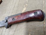 Vtg 1980s Czechoslovakian 1342c Bayonet Fighting Knife 11 1/8" Leather Scabbard