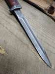 Vtg 1980s Czechoslovakian 1342c Bayonet Fighting Knife 11 1/8" Leather Scabbard