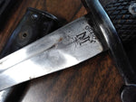 Vtg WW2 TOLEDO Spanish Mauser M1941 Bolo Bayonet Fighting Knife w/Scabbard