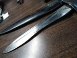 Vtg WW2 TOLEDO Spanish Mauser M1941 Bolo Bayonet Fighting Knife w/Scabbard
