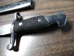 Vtg WW2 TOLEDO Spanish Mauser M1941 Bolo Bayonet Fighting Knife w/Scabbard