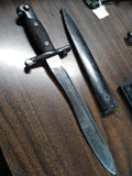Vtg WW2 TOLEDO Spanish Mauser M1941 Bolo Bayonet Fighting Knife w/Scabbard