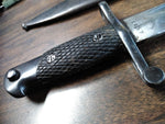 Vtg WW2 TOLEDO Spanish Mauser M1941 Bolo Bayonet Fighting Knife w/Scabbard