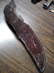 Vtg Colonial Fixed Blade Hunting Knife 5.5" Blade Metal Handle w/Olsen Sheath