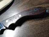Vtg Maxam Steel 420 Stainless Fixed Blade Hunting Knife 5.75" Wood Handle Sheath