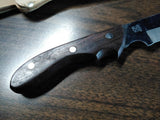 Vtg Maxam Steel 420 Stainless Fixed Blade Hunting Knife 5.75" Wood Handle Sheath