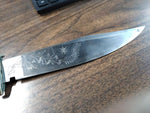 Vtg T Gomez Fixed Blade Bowie Knife Hand Engraved Eagle Pommel 12.5" Mexico Nice