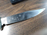 Vtg T Gomez Fixed Blade Bowie Knife Hand Engraved Eagle Pommel 12.5" Mexico Nice