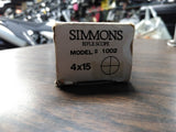Simmons Model #1002 4x15 Rifle Scope Hunting Target Shooting Gun w/Box & Papers