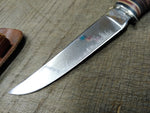 Vtg RH PAL 70 Fixed Blade Hunting Knife Stainless Blade Leather Handle & Sheath!