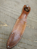 Vtg RH PAL 70 Fixed Blade Hunting Knife Stainless Blade Leather Handle & Sheath!