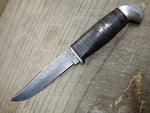 Vtg Case XX Fixed Blade Hunting Knife 5 in Blade 4.25 in Stacked Leather Handle
