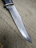 Vtg Case XX Fixed Blade Hunting Knife 5 in Blade 4.25 in Stacked Leather Handle
