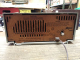 Vtg Zenith Table Top Tube Am Clock Radio Clock Works Parts Repair Lot Nice Case!