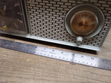 Vtg Zenith Table Top Tube Am Clock Radio Clock Works Parts Repair Lot Nice Case!
