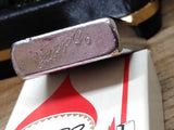 Vtg 1964 Zippo Slim Lighter Diamond & Pin Stripe Patterns Inscribed STAN w/Box