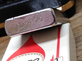 Vtg 1964 Zippo Slim Lighter Diamond & Pin Stripe Patterns Inscribed STAN w/Box